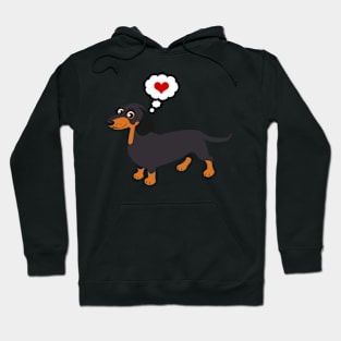 Dachshund Loves You Hoodie